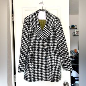 Houndstooth Pea Coat by Hot Kiss